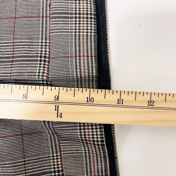 Express The Editor Black Brown & Tan Houndstooth Pants Wide Leg Size 12 - Picture 8 of 9